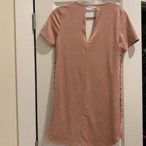 Abbeline pink suede dress